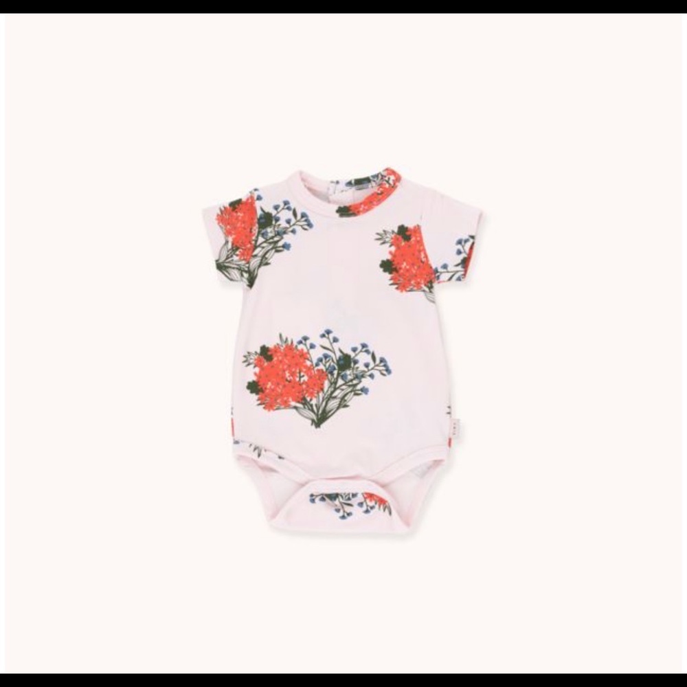 Tiny cotton  floral  body suit